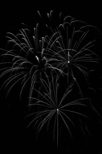 Fireworks detail at night